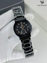 Men's Quartz Chain Strap Watch - 3 Pcs Water Resistant Timepieces